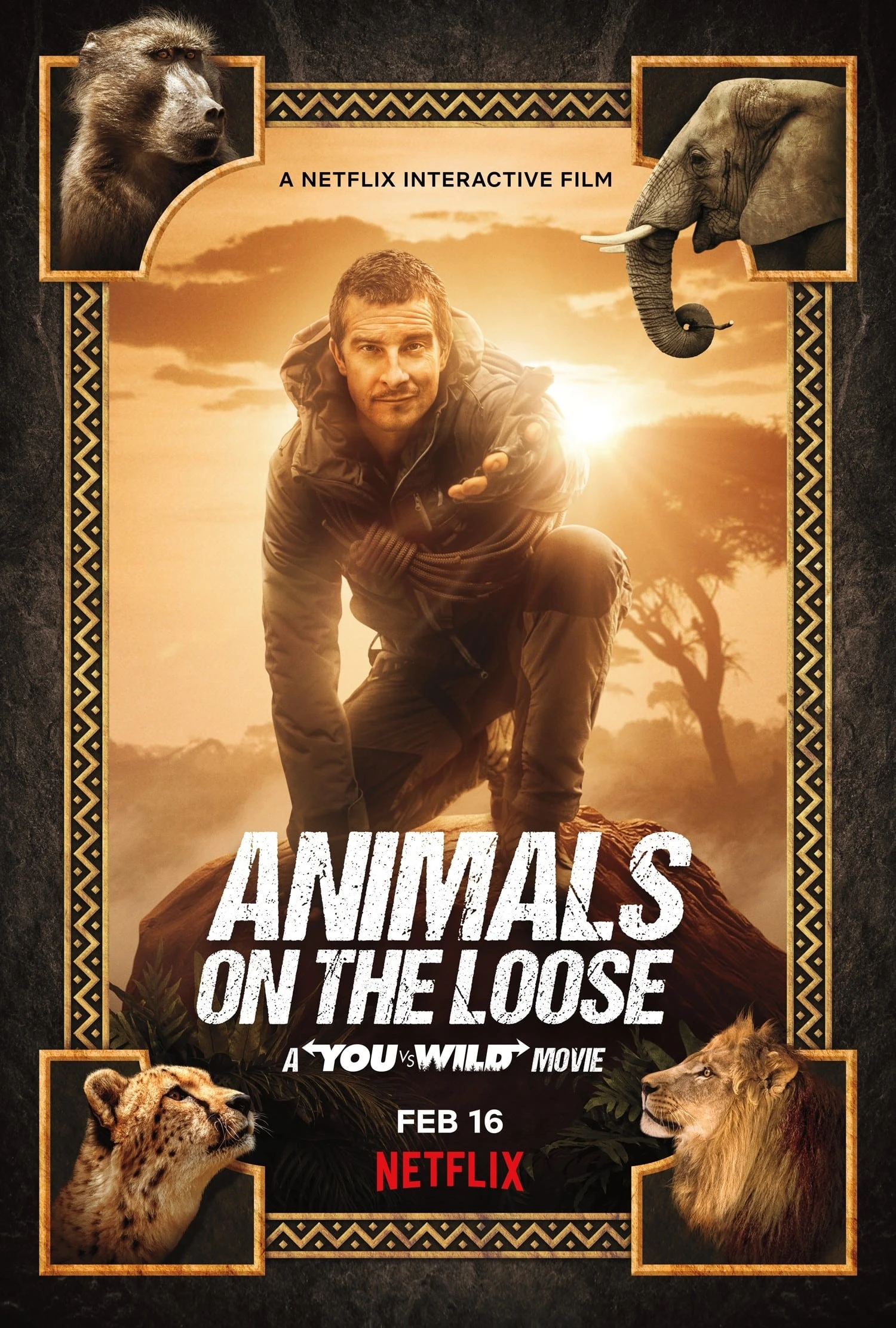 Xem phim Bạn đối đầu với thiên nhiên: Dã thú trốn thoát - Animals on the Loose: A You vs. Wild Movie