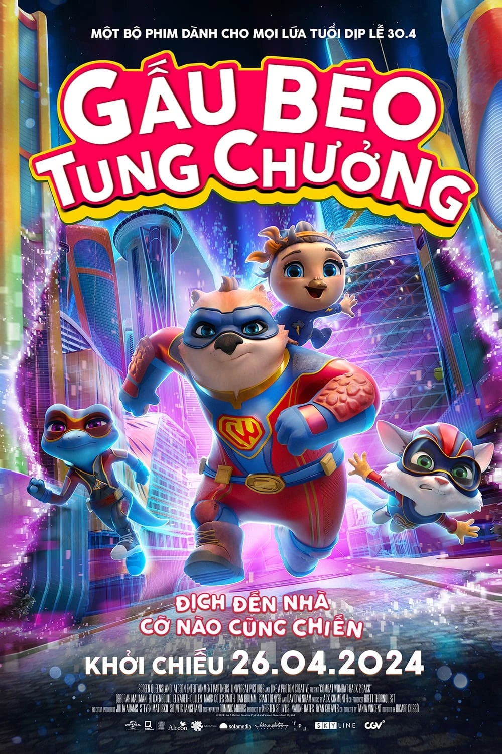 Xem phim Gấu Béo Tung Chưởng - Combat Wombat: Back 2 Back